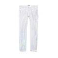 Purple Brand Mens Worn White Iridescent Pearl Jeans