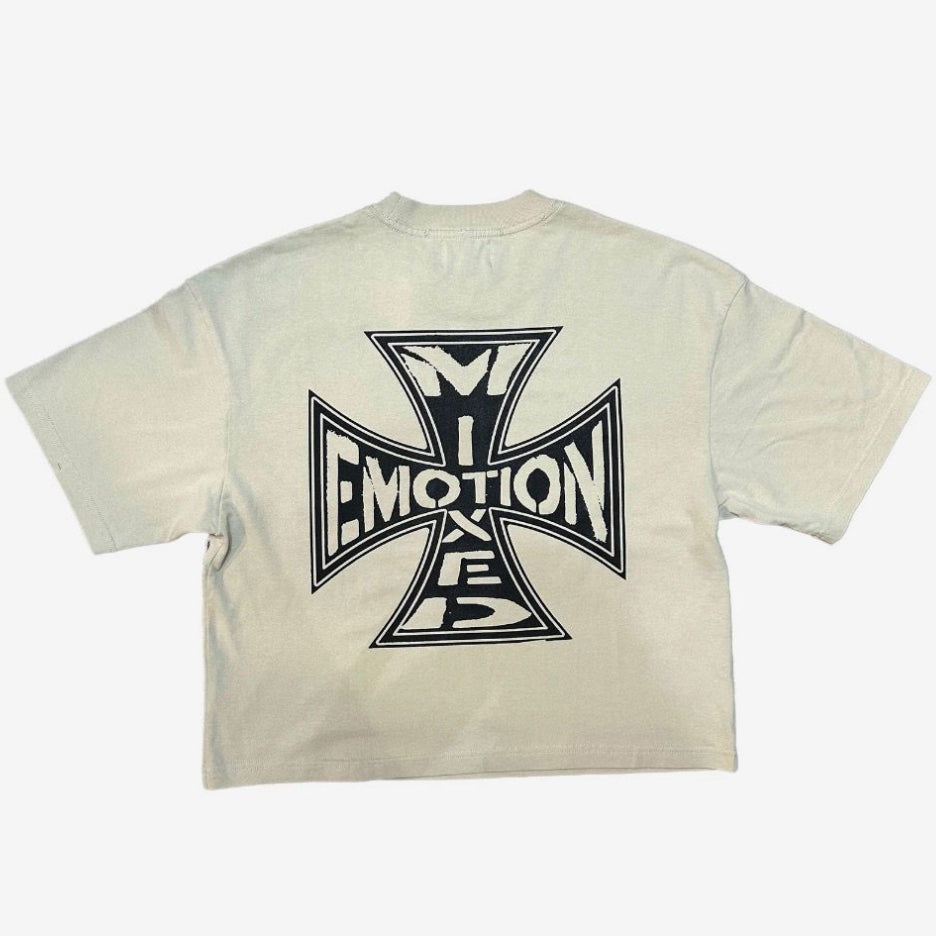 MIXED E - "IRON CROSS" ARCHIVE TEE (SAND)