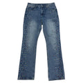 Blue Color Rhinestones Jeans