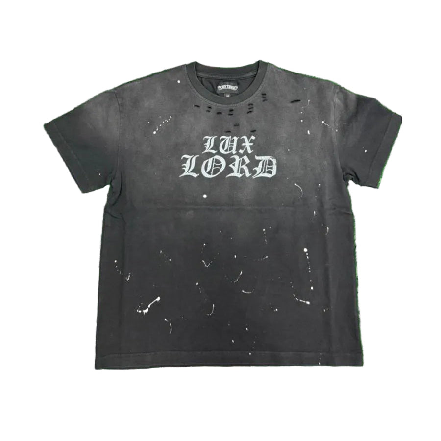 Lux L Tee - Acid Black Distressed